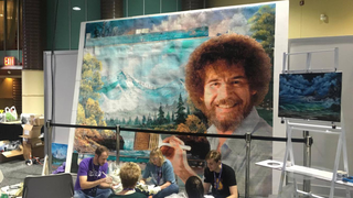 The Story Behind TwitchCon's Giant Bob Ross
